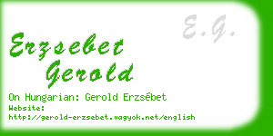 erzsebet gerold business card