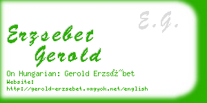 erzsebet gerold business card